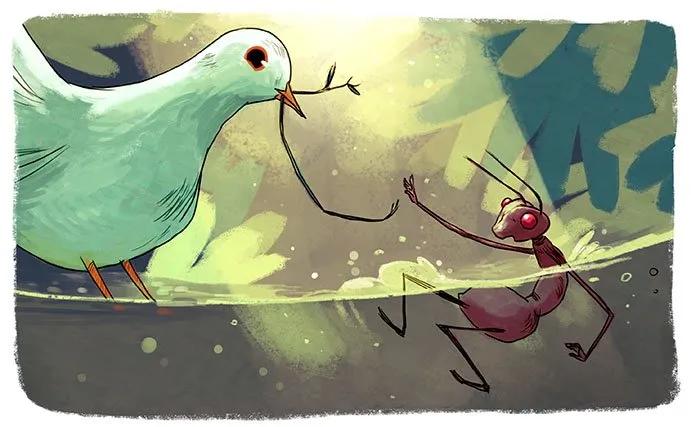 Chim ưng, con diều và đàn bồ câu