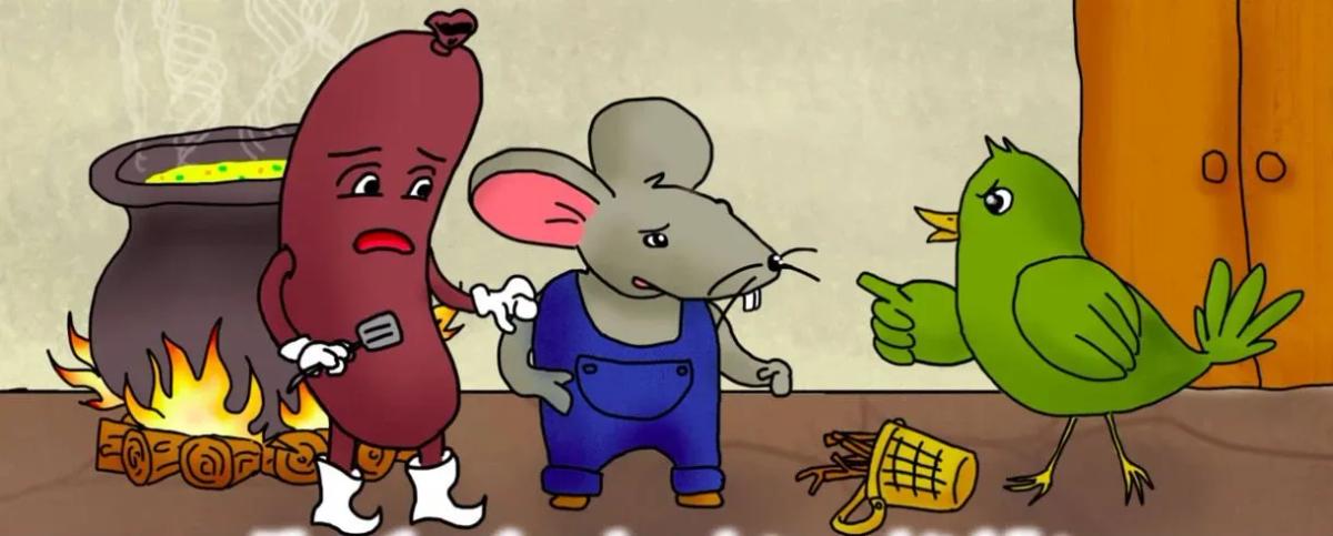 Chuột nhắt, chim sẻ và dồi nướng