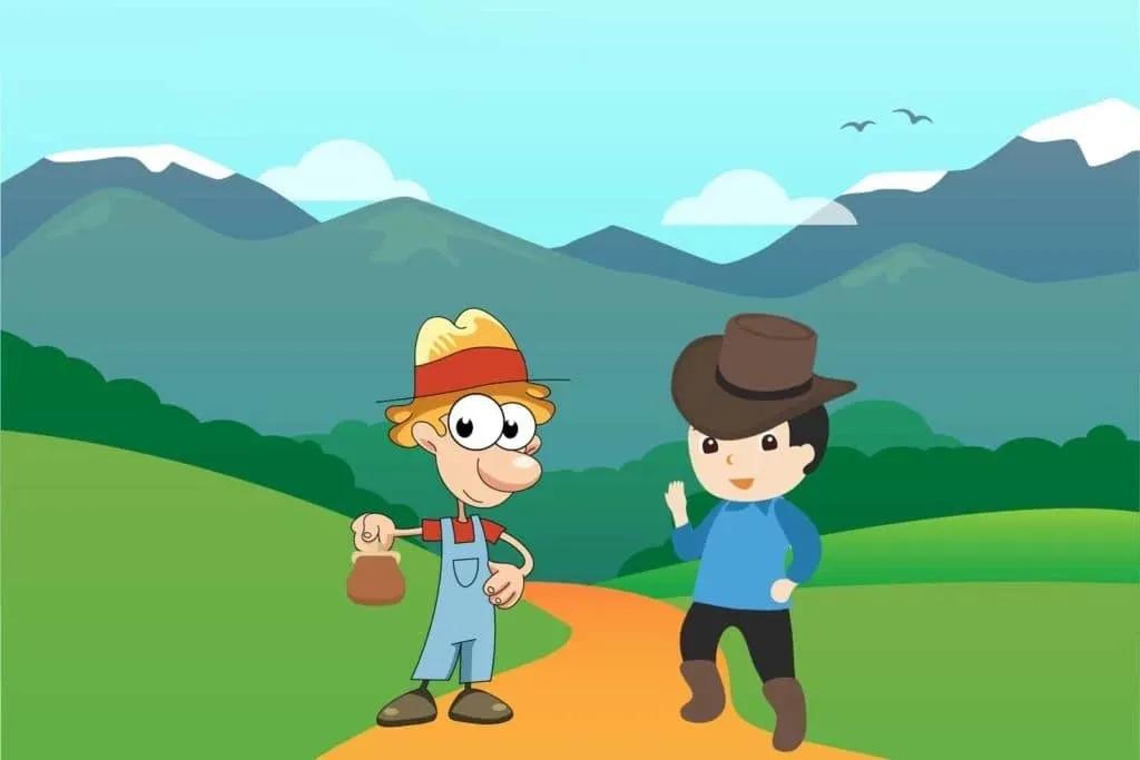 Hai người du khách và chiếc ví