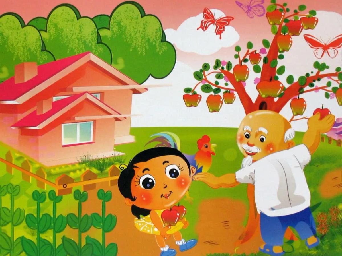 Truyện Ông già làm cây nở hoa - Truyện Cổ Tích