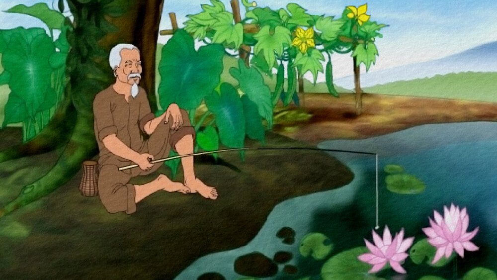 Truyện Bức tranh cụ già ngồi câu cá - Truyện Cổ Tích